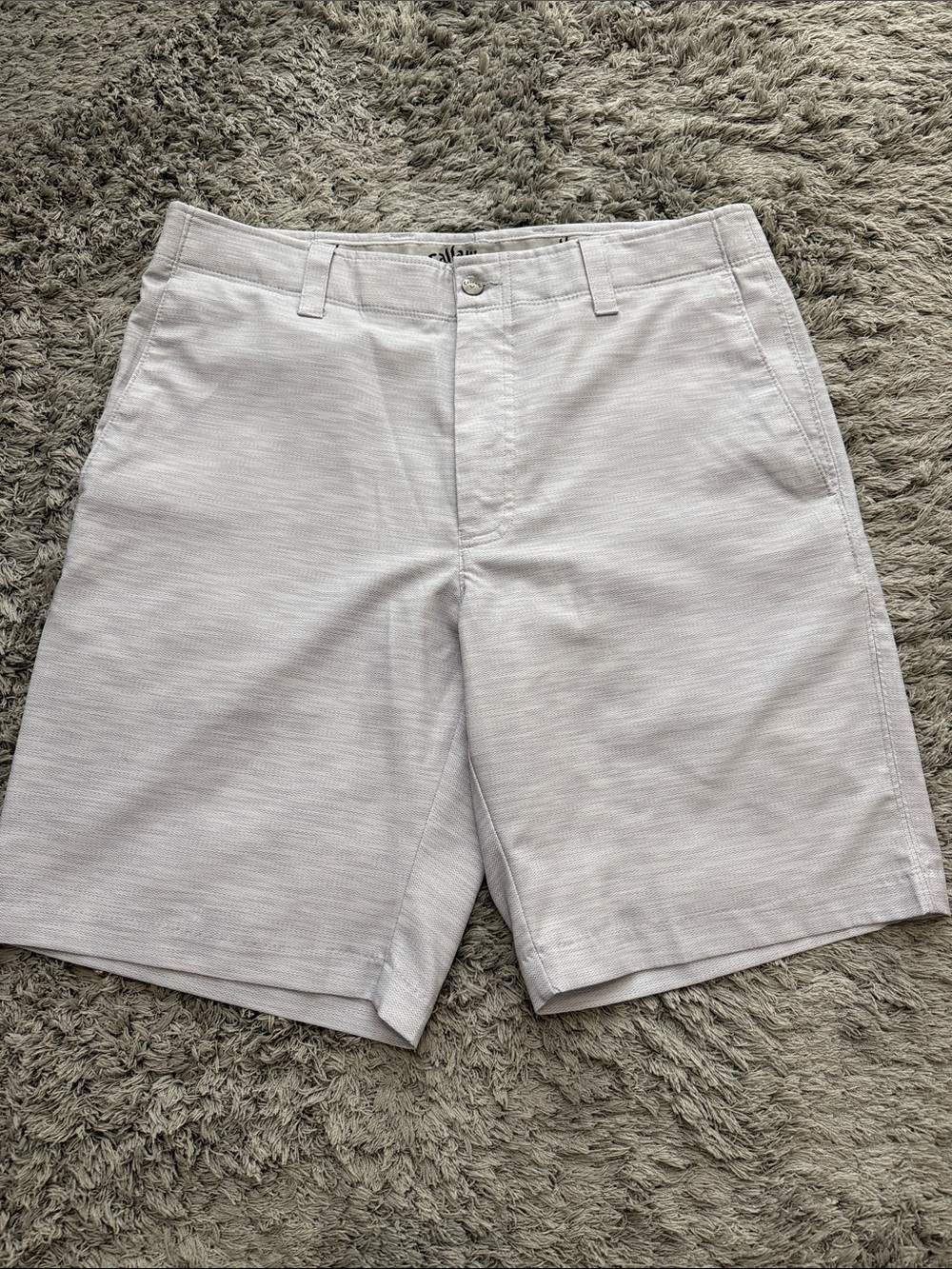Men's Light Gray Callaway Casual Cotton Blend Golf Shorts